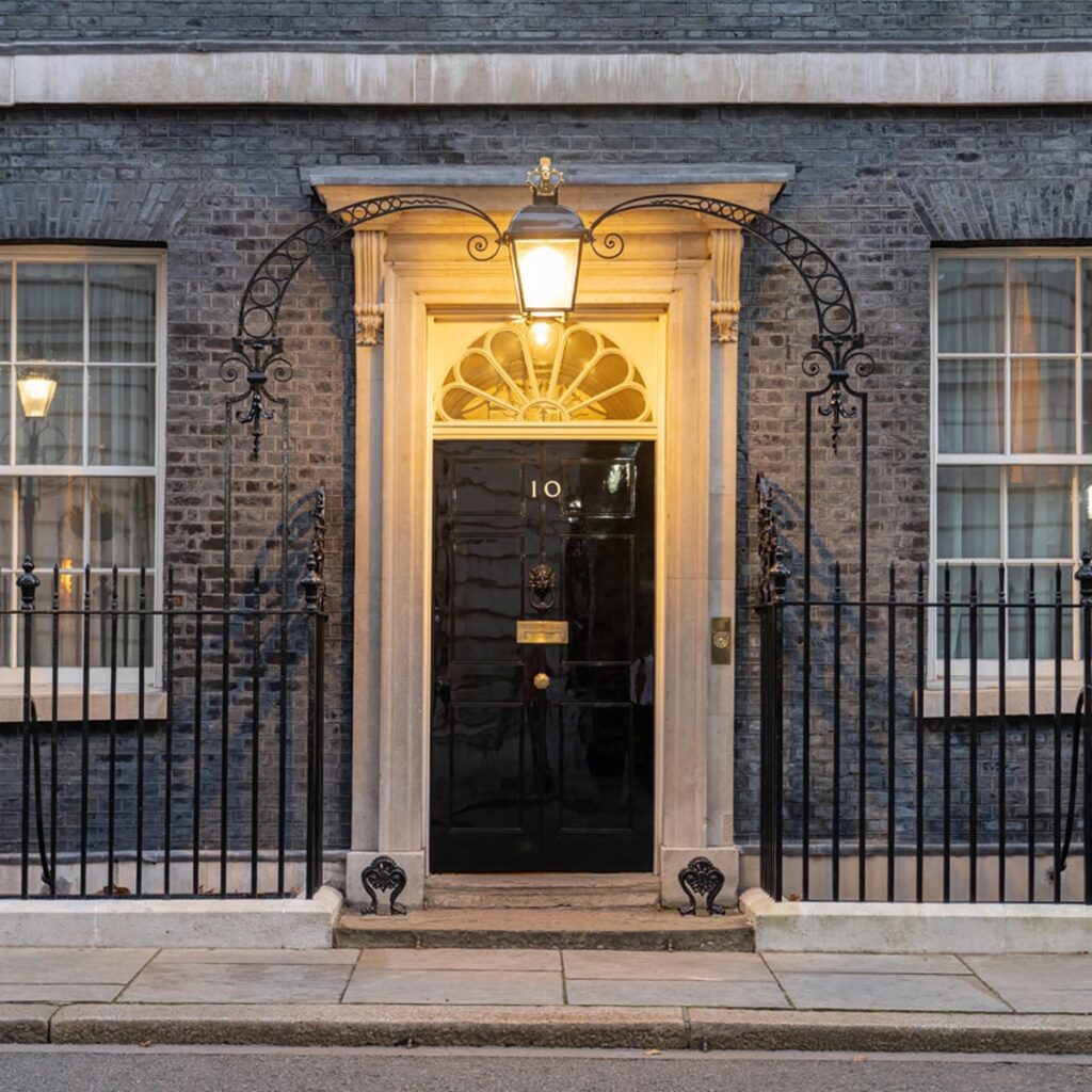 January 5, 2022 - London, UK: 10 Downing Street, the office of the Prime Minister of the United Kingdom, early on a January morning as Parliament returned from recess.